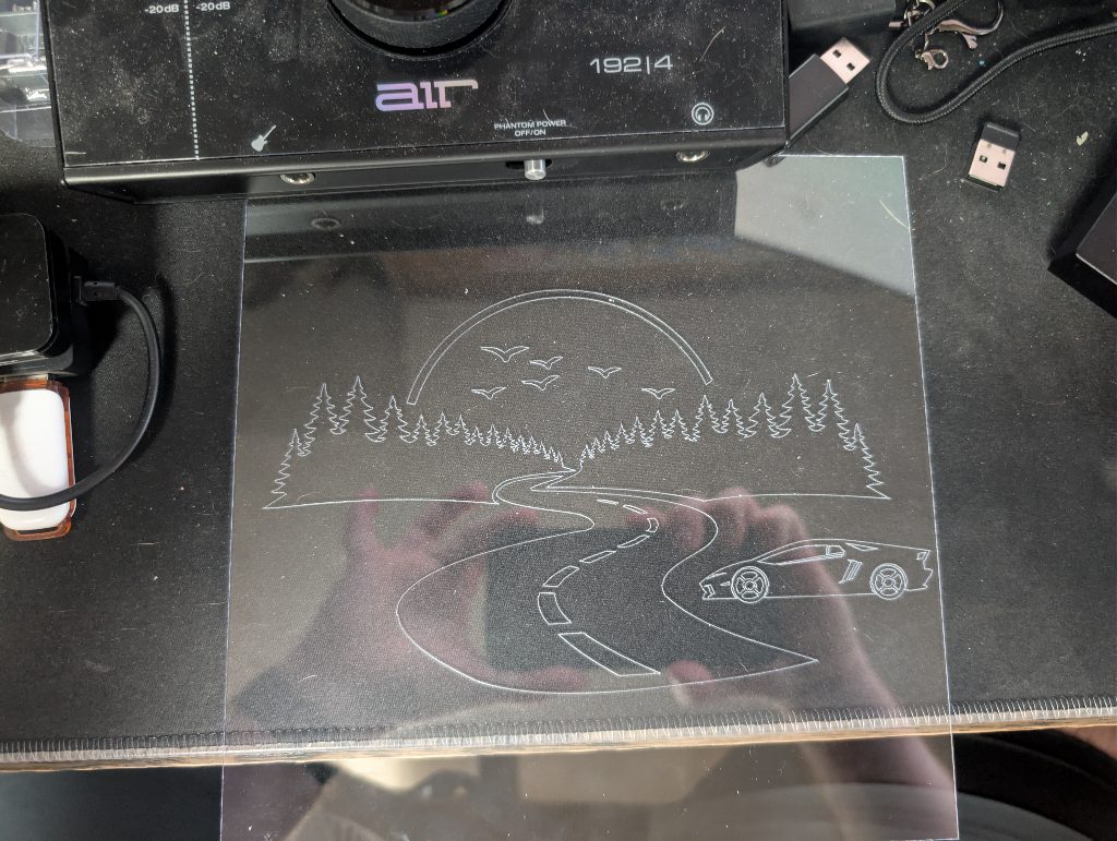 Acrylic Engraved Lambo Art — made by KittermanSpeedShop