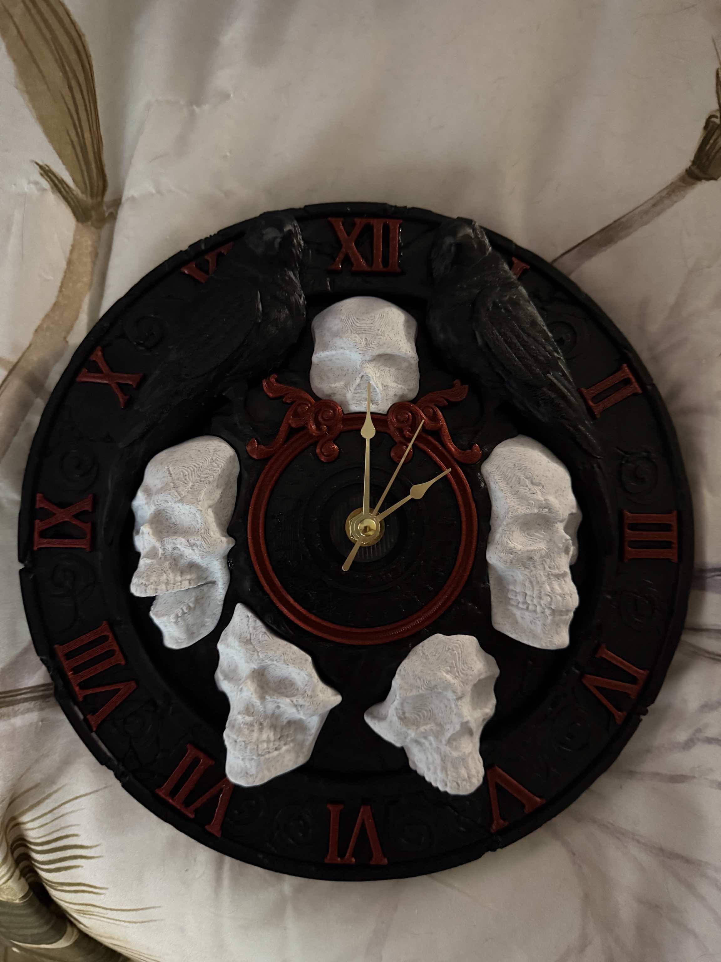 Gothic wall clock 25cm width — home decor made by gabenightprints