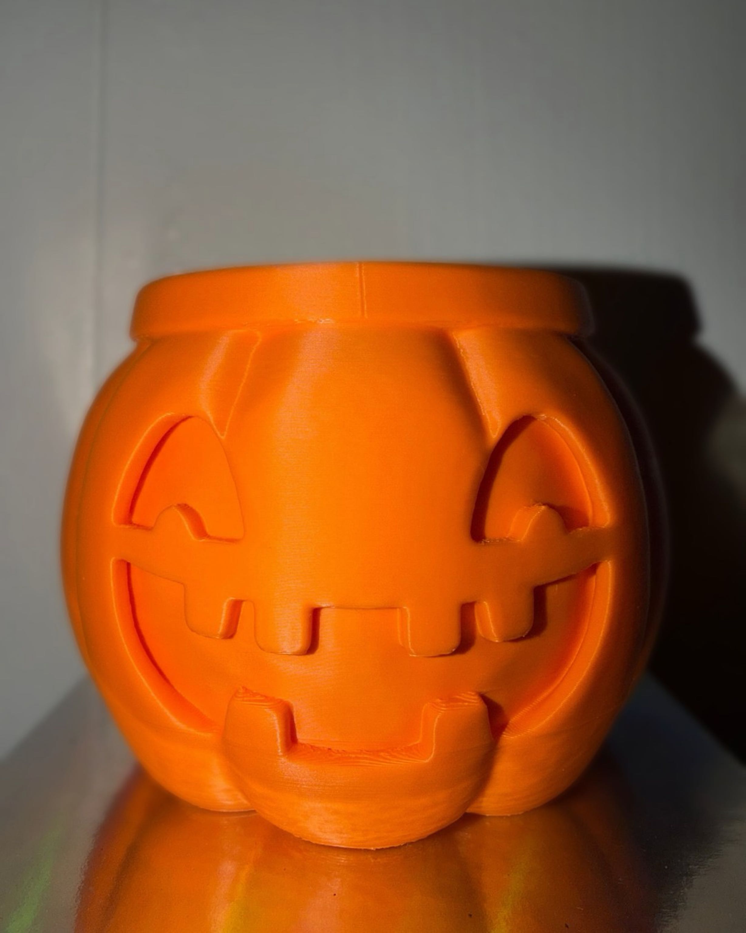 Holder for anything, Pumpkin Design 3D Printed in PLA for Halloween π β home decor made by Dominic Hartenstein (Buffalo 3D Printing)